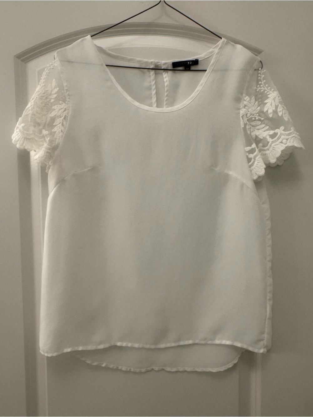 Papermoon White Lace Sleeve Blouse